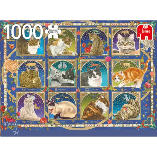 Jumbo puzzel 1000 stukjes Francien  Katten horoscoop